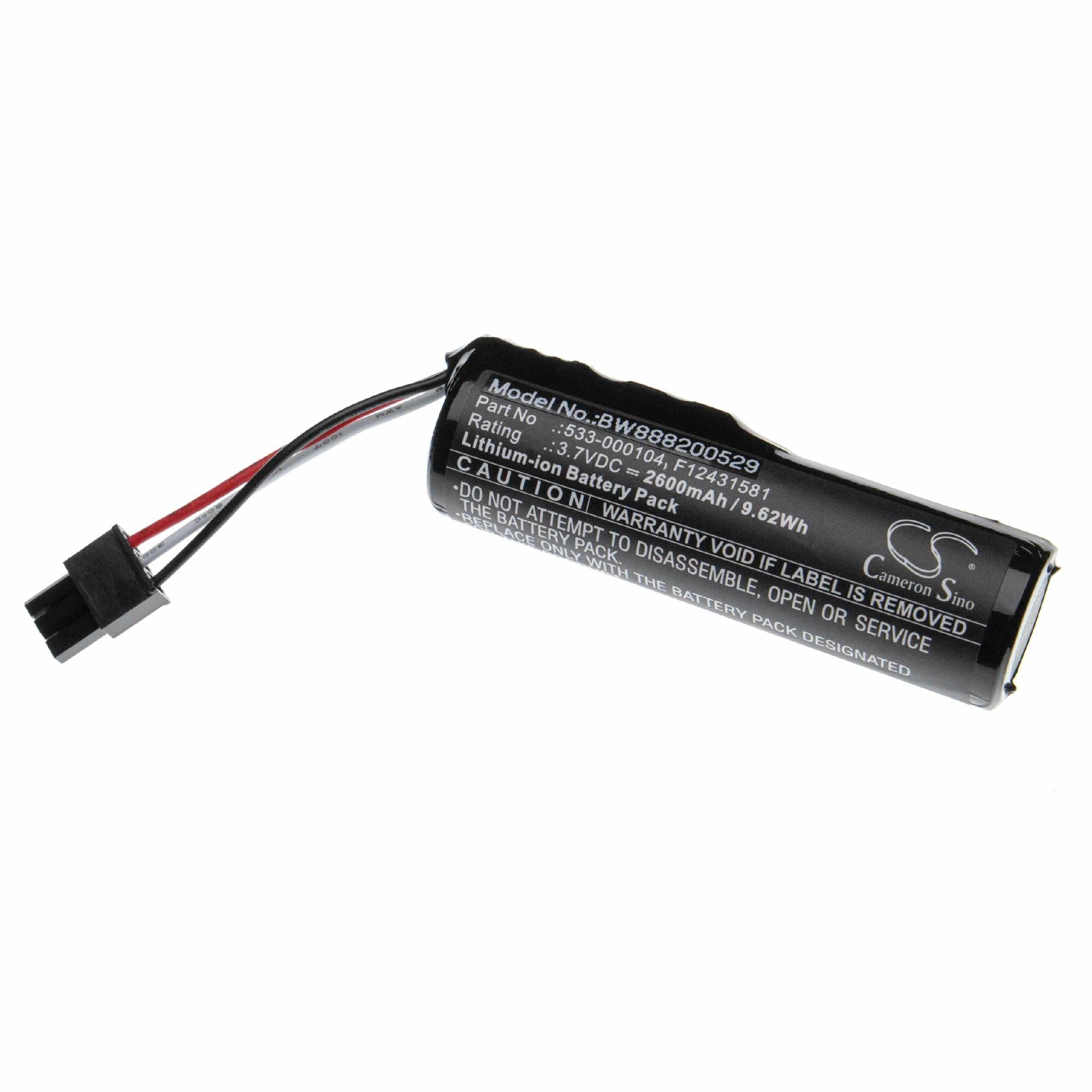 vhbw Akku Ersatz für Logitech 533-000138, F12431581, 533-000104 für Akku Akku Li-Ion 2600 mAh (3,7 V, 1 St), Leistungsfähiger Austausch-Akku für Outdoor Lautsprecher