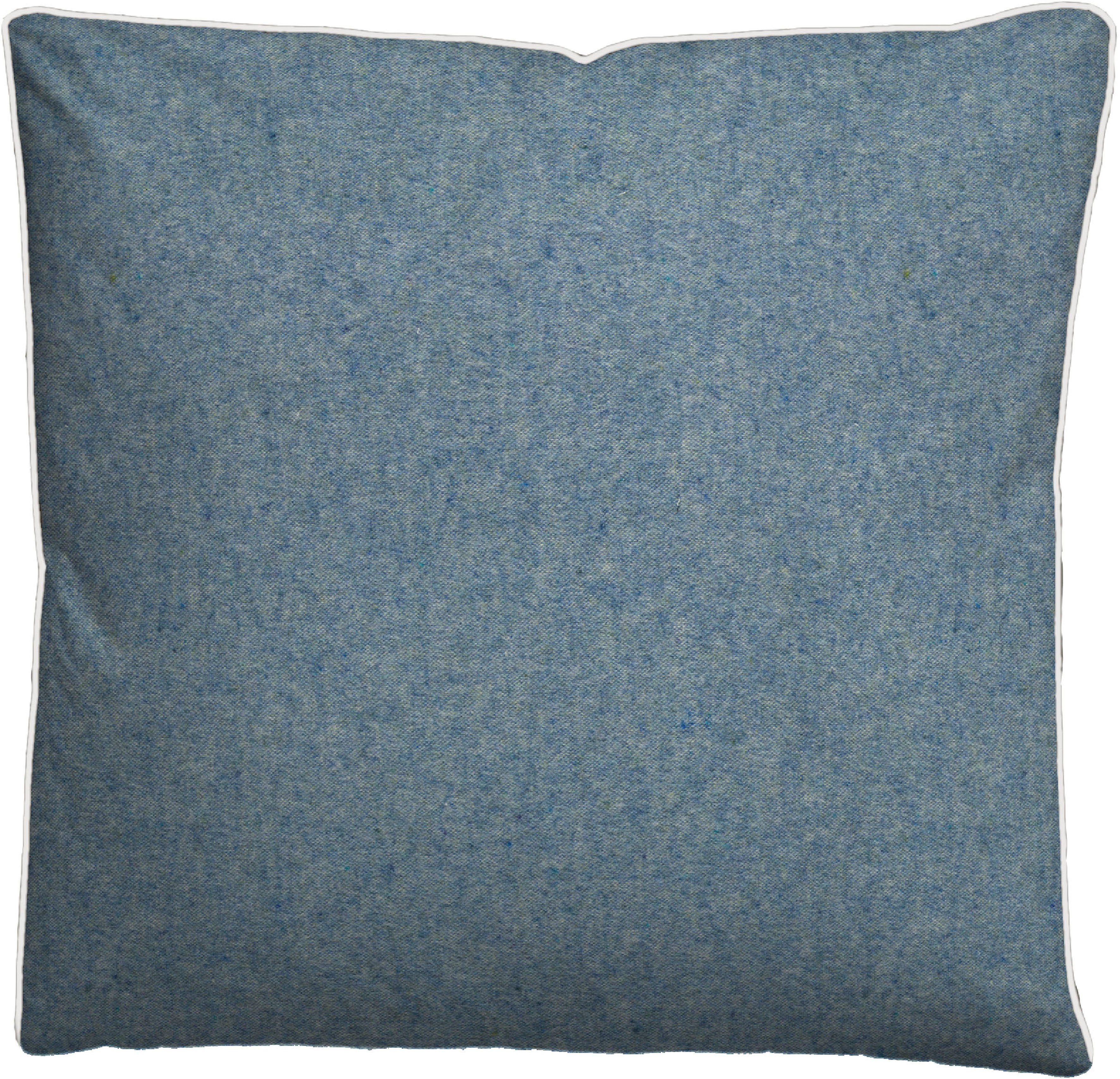 Biberna Kissenbezug Hermal Flanell mit Reißverschluss, Melange-Optik, Wendekissenbezug, (1 Stück), Feinflanell, Made in Germany zertifiziert, kuschelig weich, mit Paspel