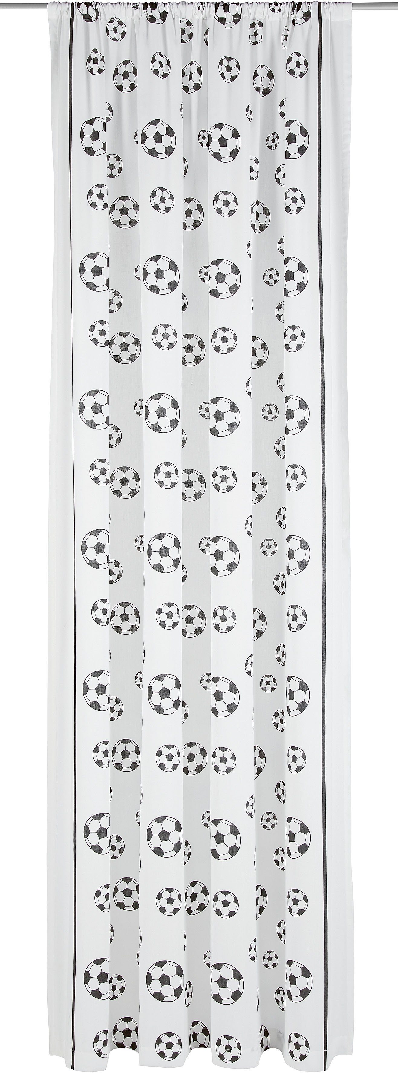 Lüttenhütt, Polyester St), Football, Stangendurchzug Gardine (1 halbtransparent,