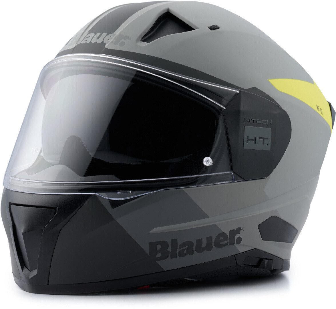 Blauer Motorradhelm Naca NF01B Helm, vorbereitet für Kommunikationssystem,integriertes Sonnenvisier