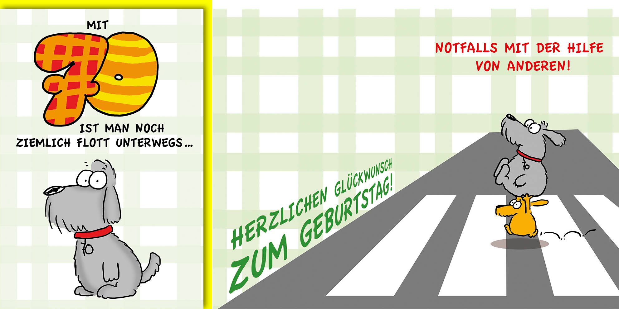Verlag Dominique Grußkarten 70. Geburtstag Karte mit Umschlag, Postkarte