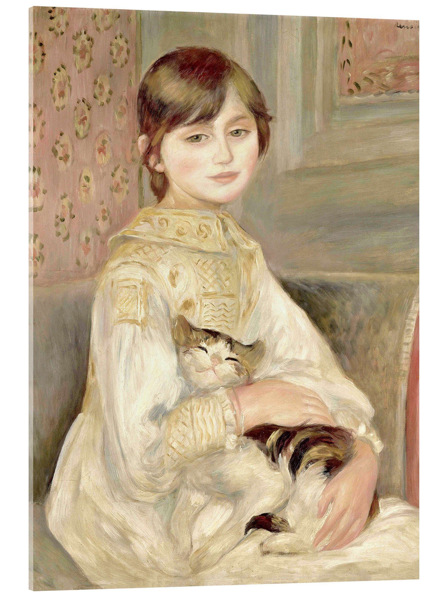 Posterlounge Wandbild Julie Manet mit Katze, Pierre-Auguste Renoir, erhältlich als Poster, Leinwandbild, Wandsticker oder Acrylglasbild