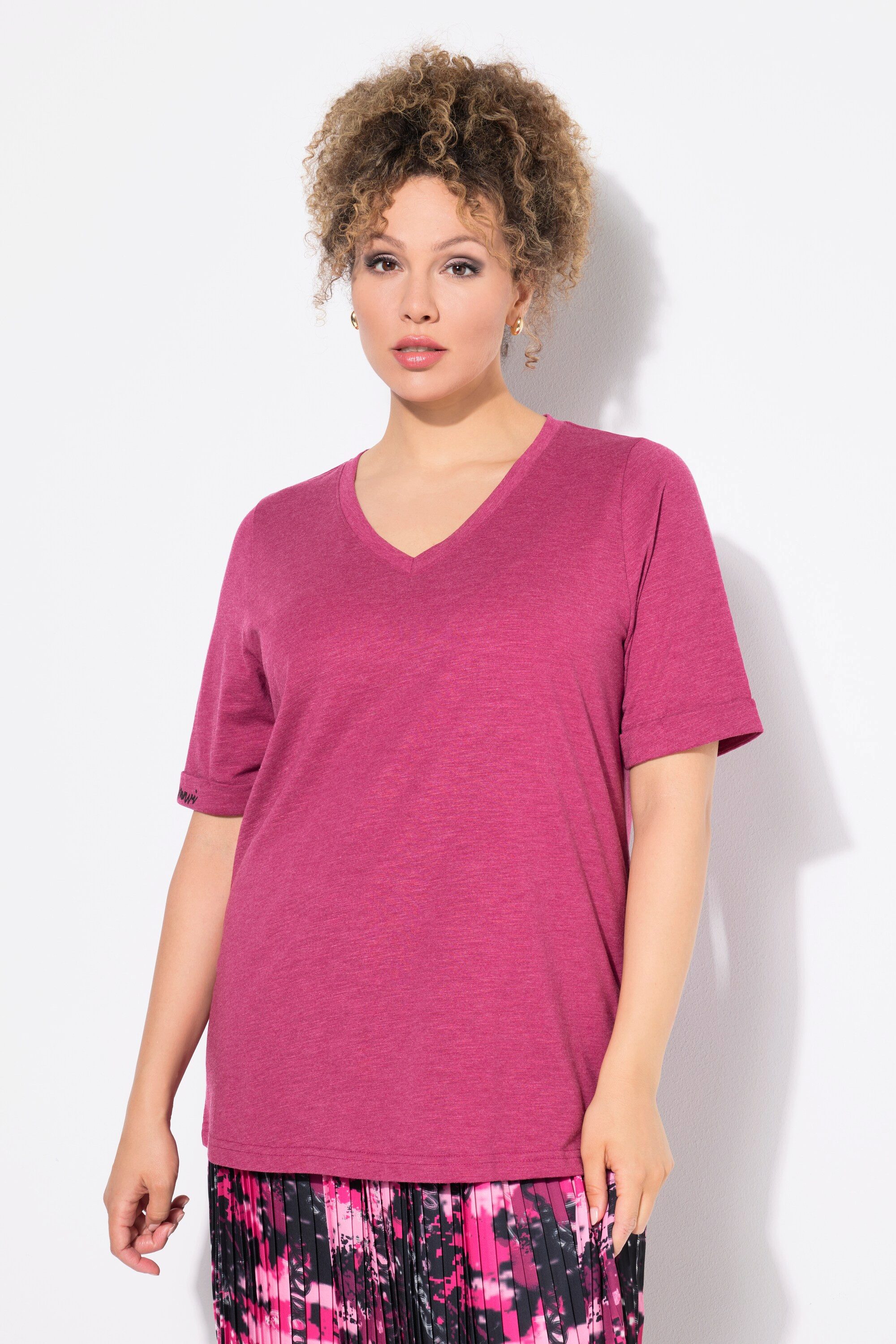 Ulla Popken T-Shirt T-Shirt Schriftdruck Classic günstig online kaufen