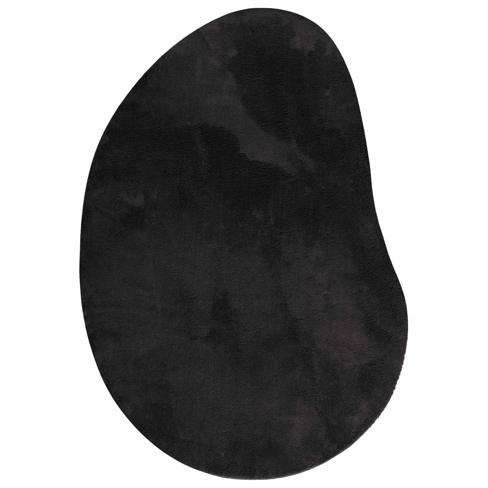 vidaXL Teppich Bereichsteppiche HUARTE Schwarz 160 x 230 cm Polyester, Asymmetrisch