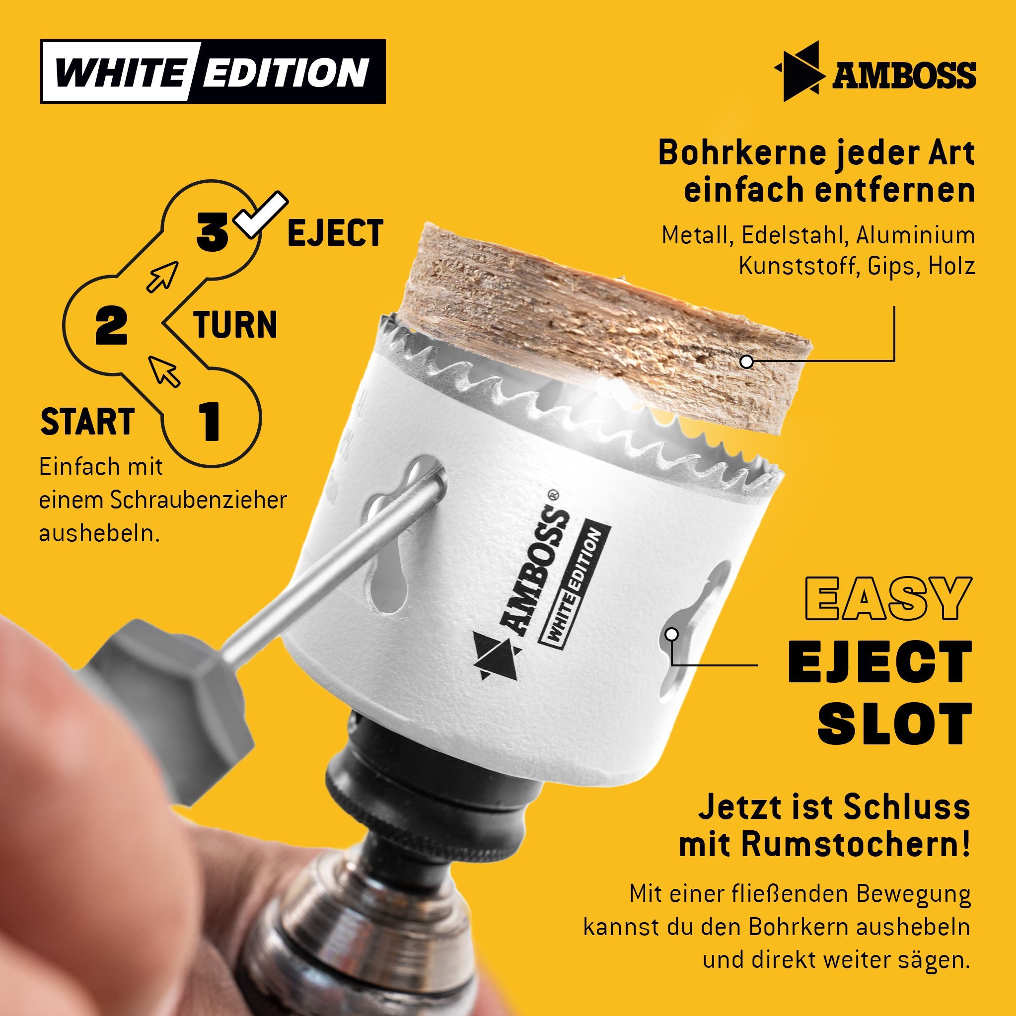 Amboss Werkzeuge Lochsäge HSS M42 Amboss Lochsäge Ø 220 mm (ohne Aufnahme)