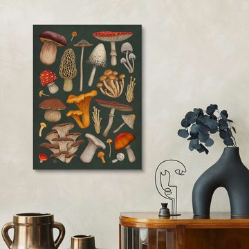 Posterlounge Holzbild Vasilisa Romanenko, Pilze, Küche Natürlichkeit Illustration