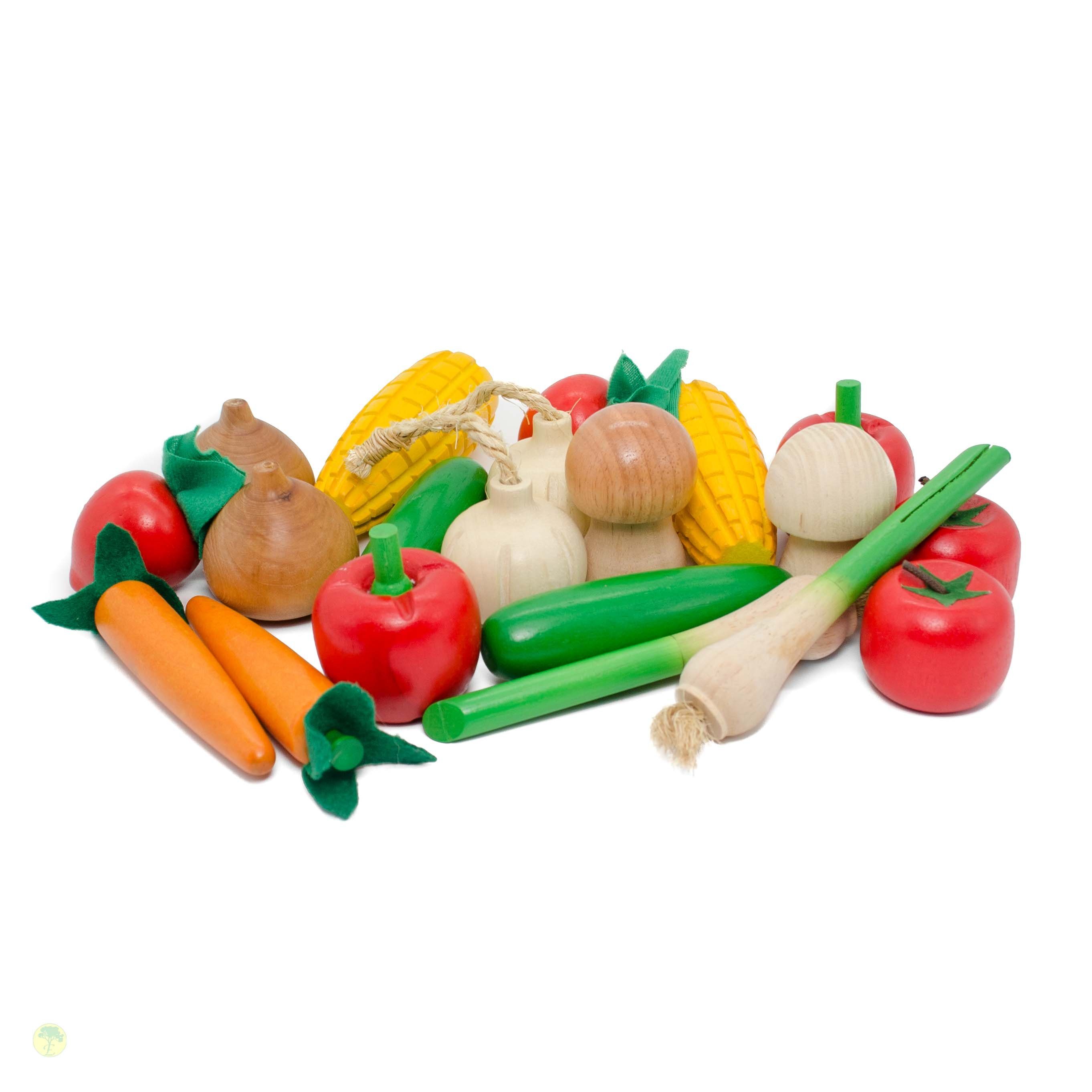 ESTIA Holzspielwaren Spiellebensmittel großes Gemüseset aus Holz, (20-tlg), Für Kinder sehr angenehme Proportionen an natürliche Größe angelehnt