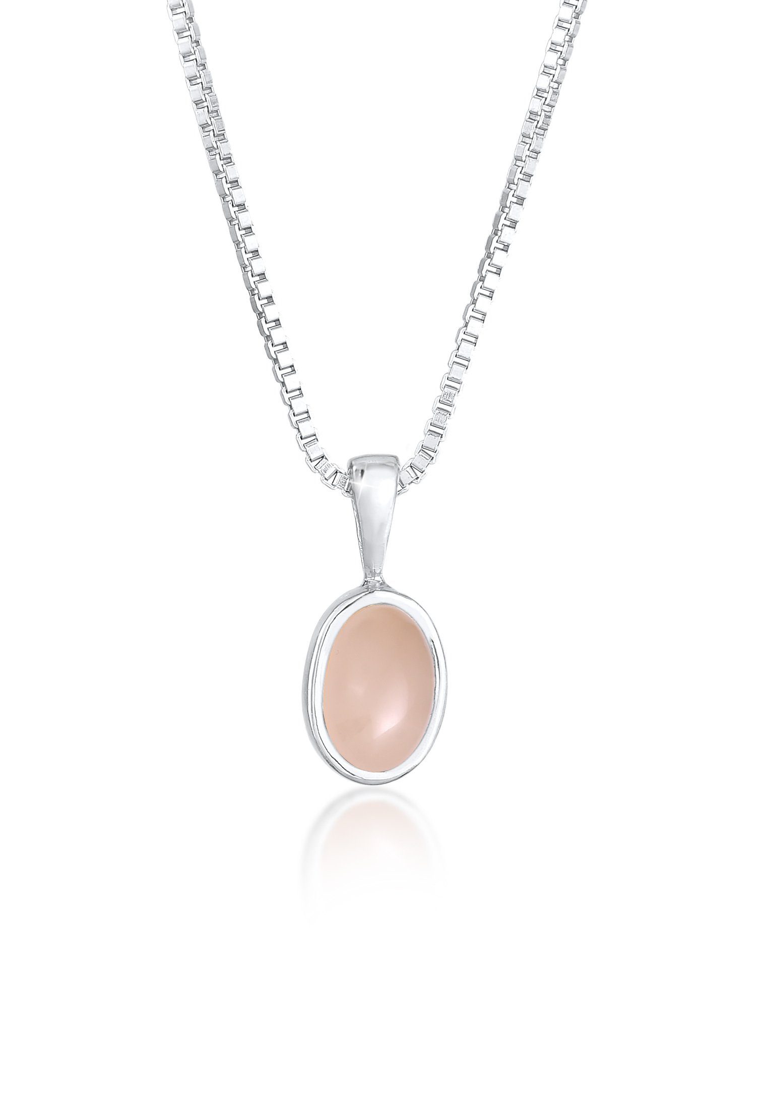 Elli Premium Kette mit Anhänger Basic Rosa Quarz Edelstein 925 Sterling Sil günstig online kaufen