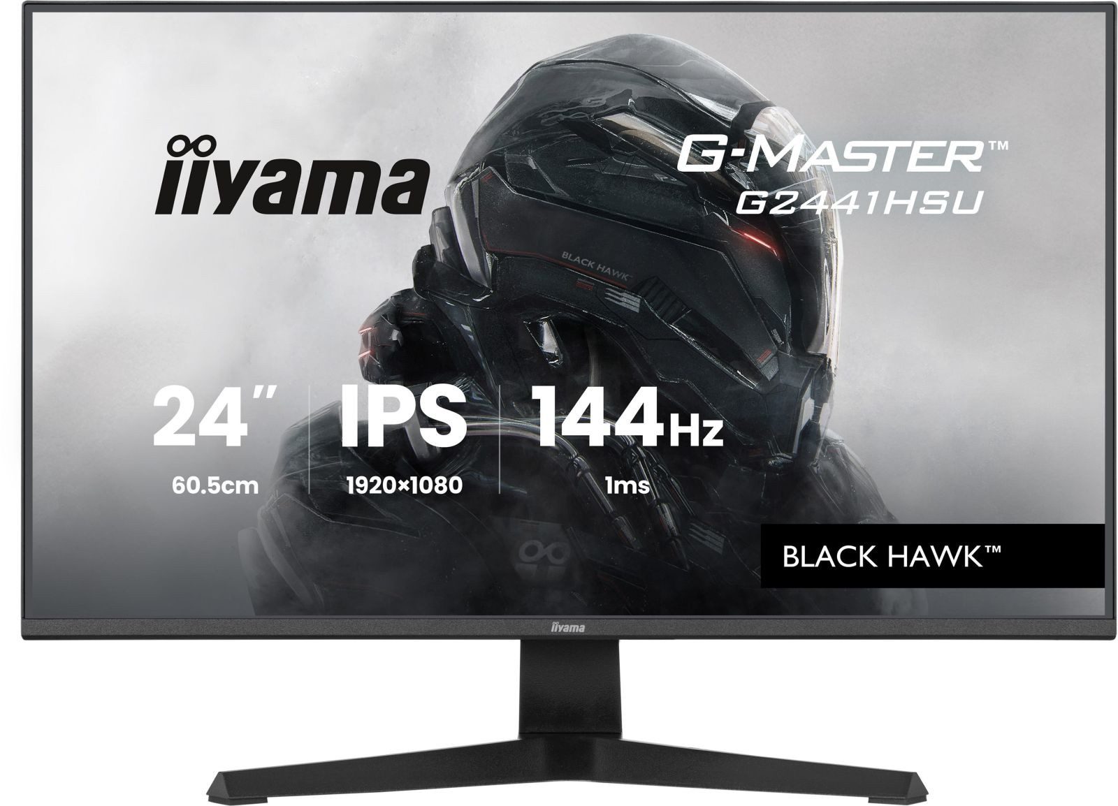 Iiyama iiyama G-MASTER G2441HSU-B1 TFT-Monitor (1920 x 1080 px, Full HD, 1 ms Reaktionszeit, 144 Hz, IPS, Adaptive-Sync, Lautsprecher, FreeSync, HDCP)
