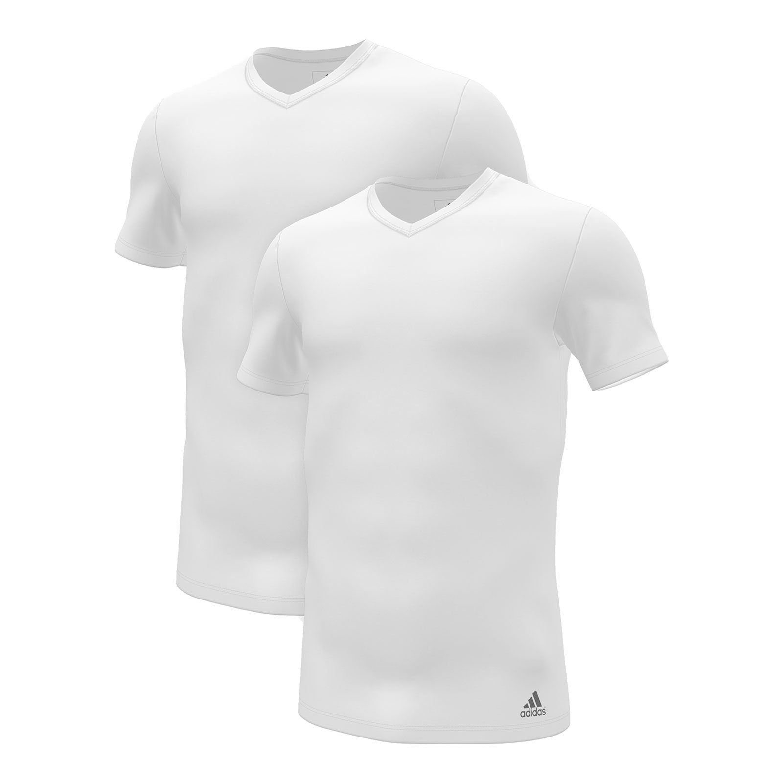 adidas Sportswear Unterziehshirt Active Flex Cotton (2-St., 2er Set) mit Logo links am Saum