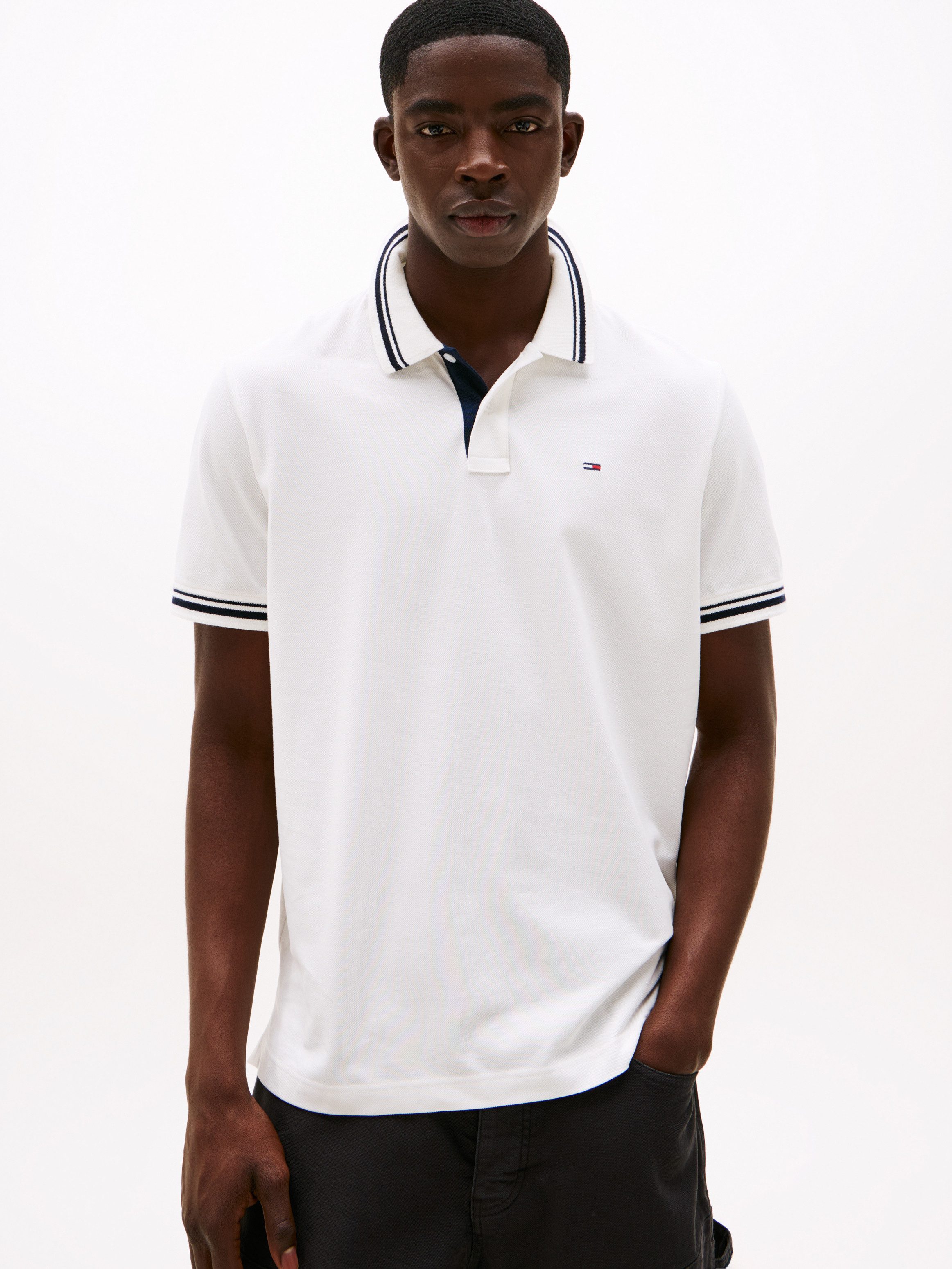 Tommy Jeans Poloshirt TJM REG TIPPED POLO EXT Mit Rundhalsausschnitt günstig online kaufen