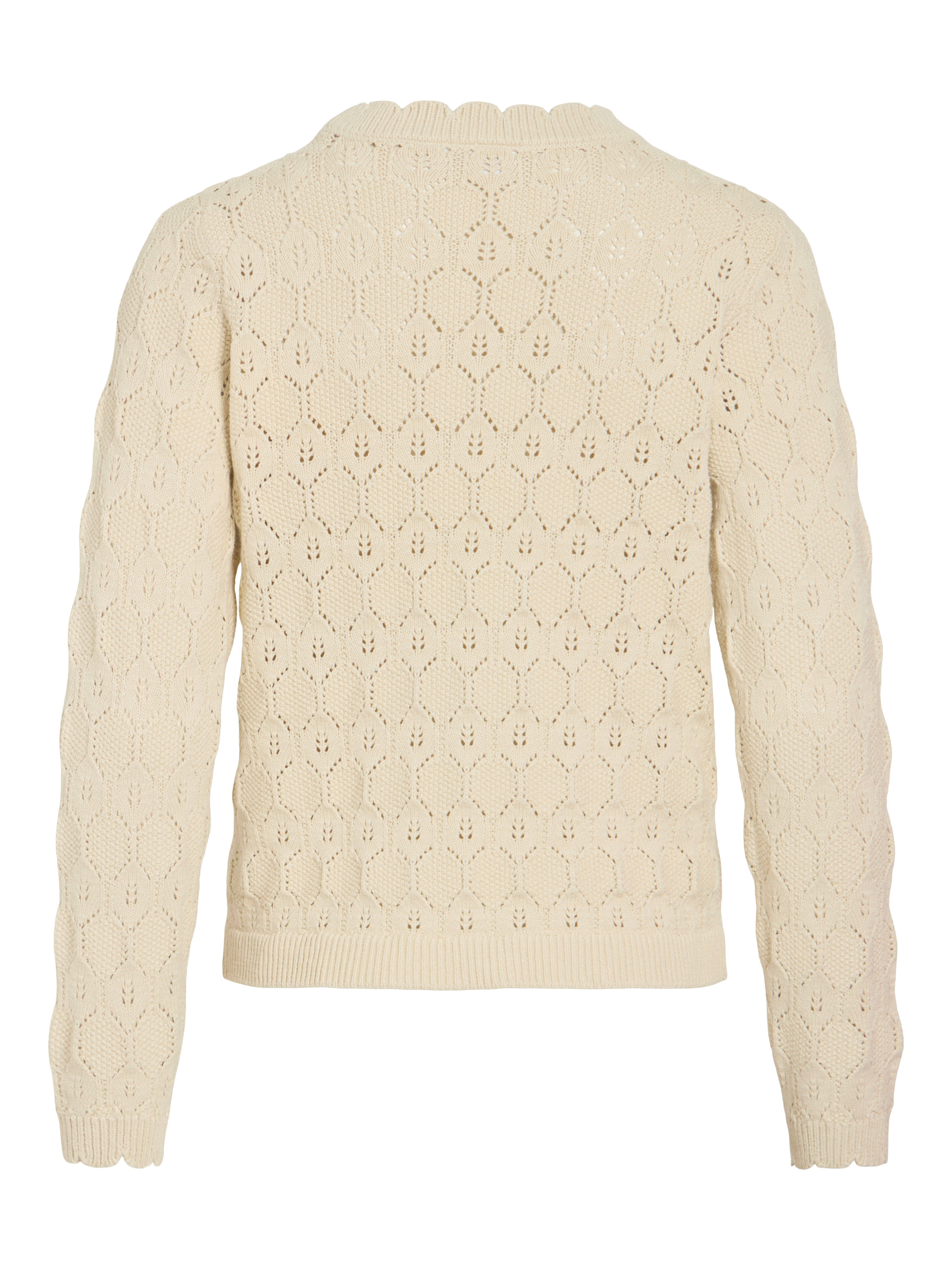 Vila Rundhalspullover VILOWEN L/S POINTELLE KNIT TOP/PB günstig online kaufen