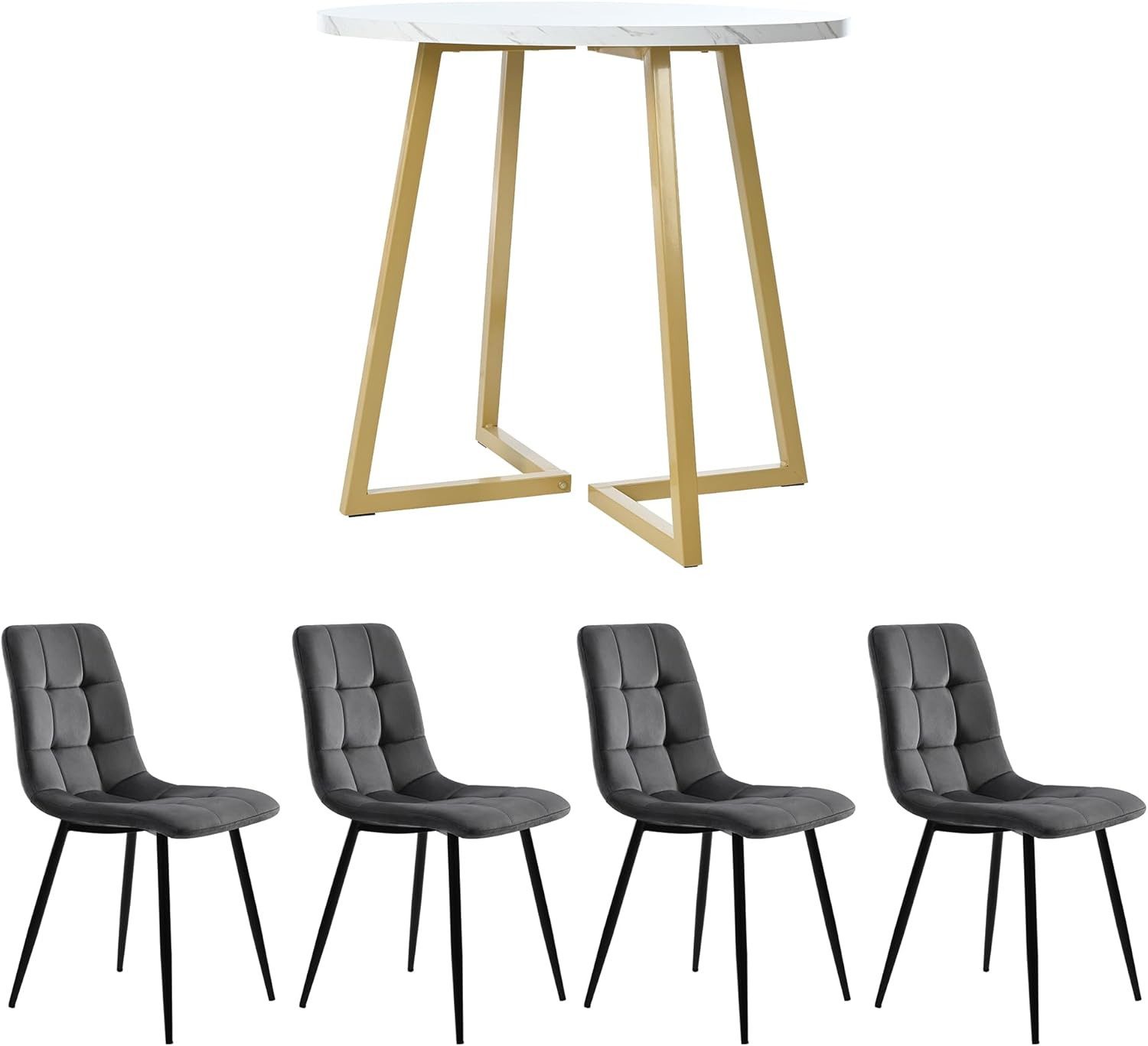 ZREE Esstisch Esstisch-Set mit 4 Stühlen, günstig online kaufen