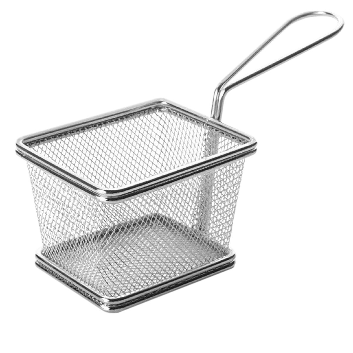 Drahtkorb Paderno World Cuisine A4982325 Mini-Bratkorb mit Griff, Edelstahl