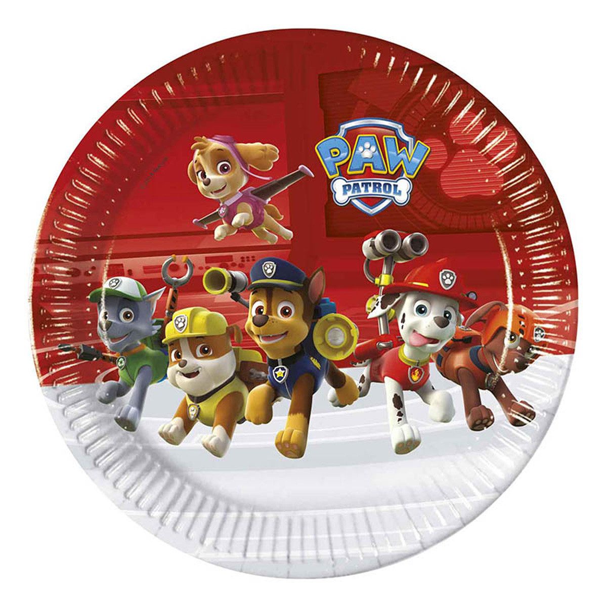 Procos Pappteller Pappteller Paw Patrol Ready for Action, Ø23cm/8St