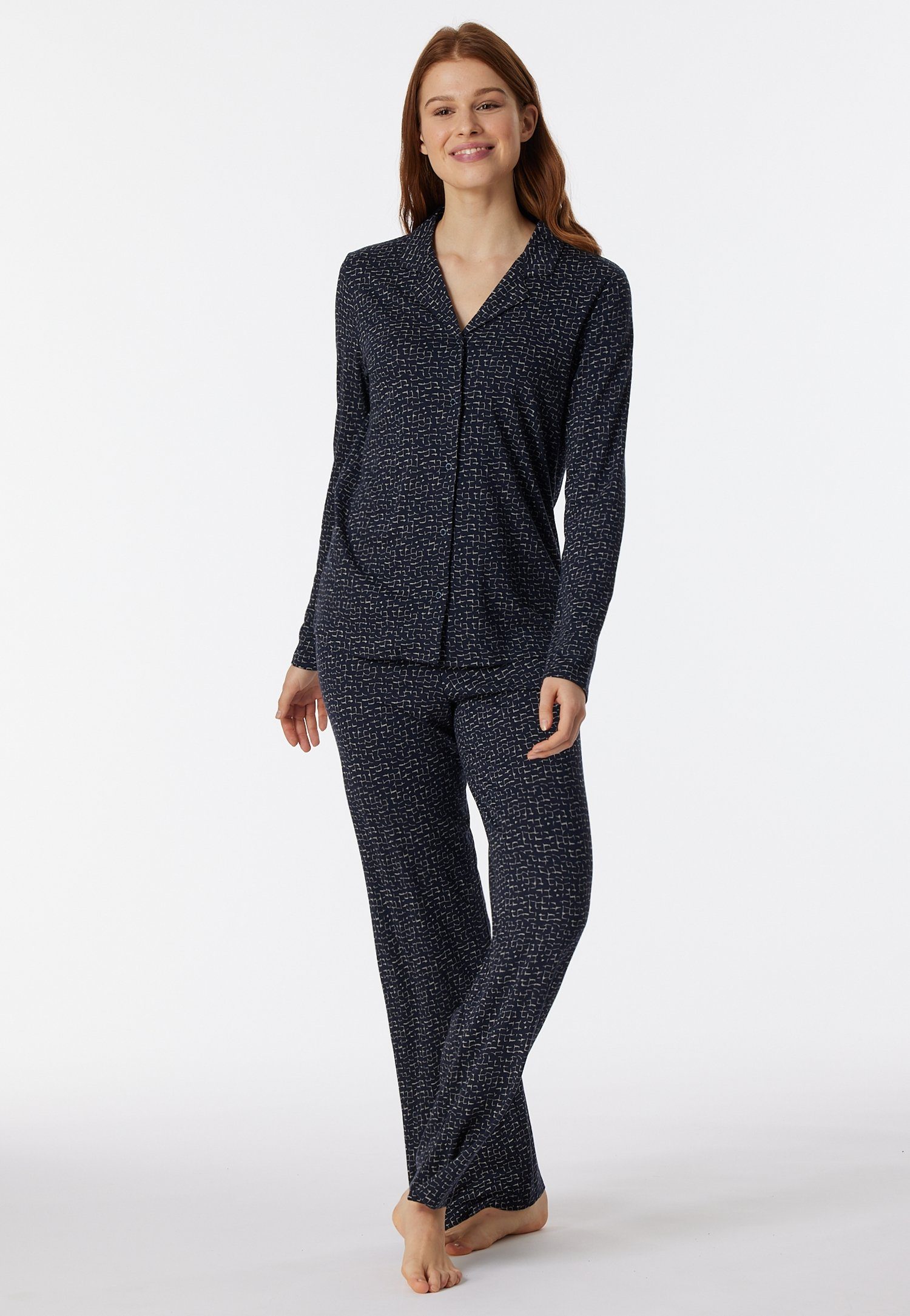 Schiesser Pyjama (Set, 2 tlg) im coolen Alloverprint | Pyjamas