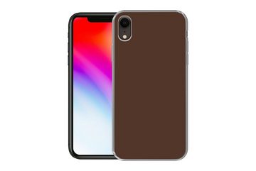 MuchoWow Handyhülle Braun - Dunkel - Farben, Handyhülle Apple iPhone XR, Smartphone-Bumper, Print, Handy