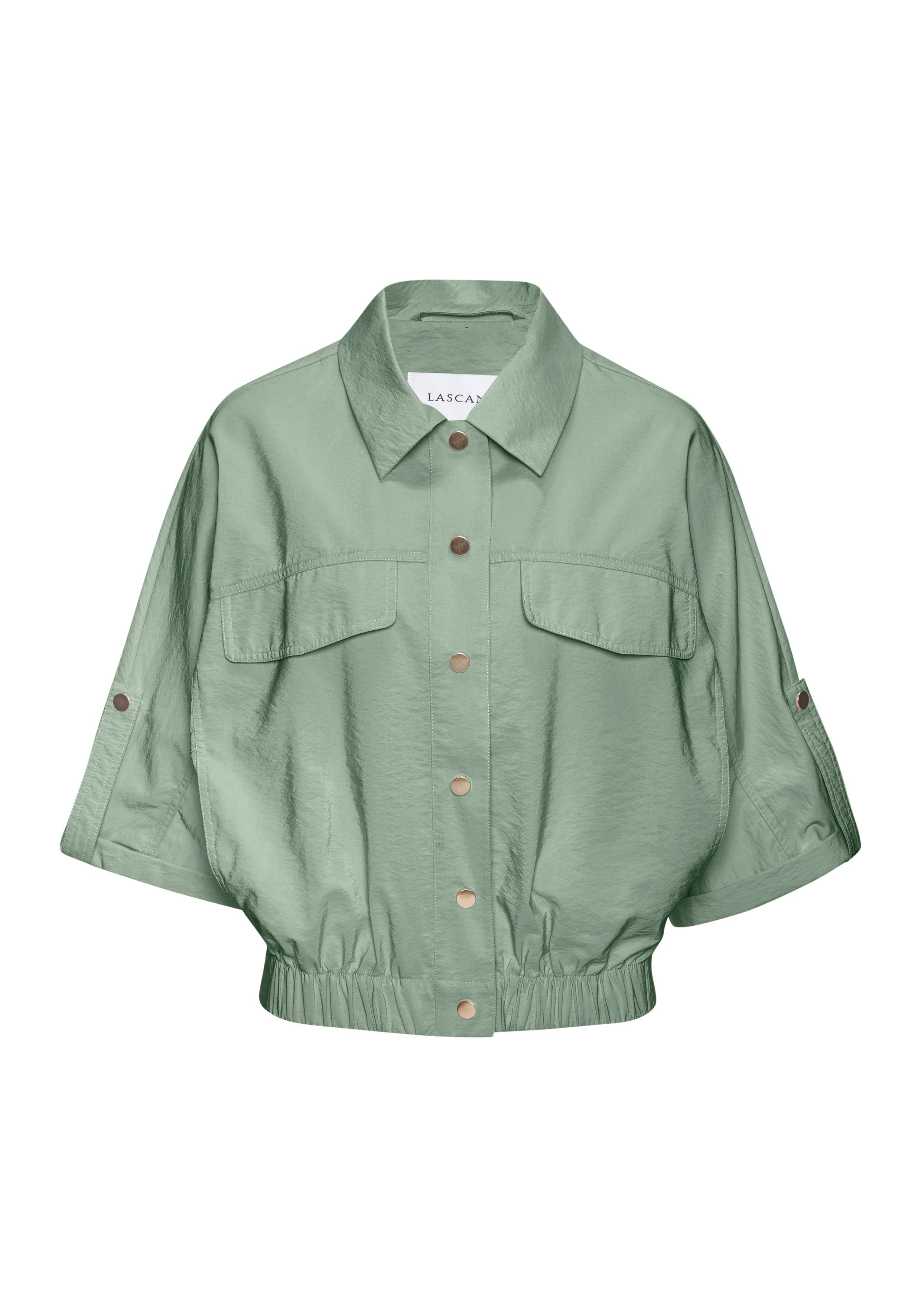 LASCANA Blouson aus leichter Webware mit 3/4-Ärmeln Sommerjacke, leichte Übergangsjacke, Safarijacke, kurze Blousonjacke. € 49,99