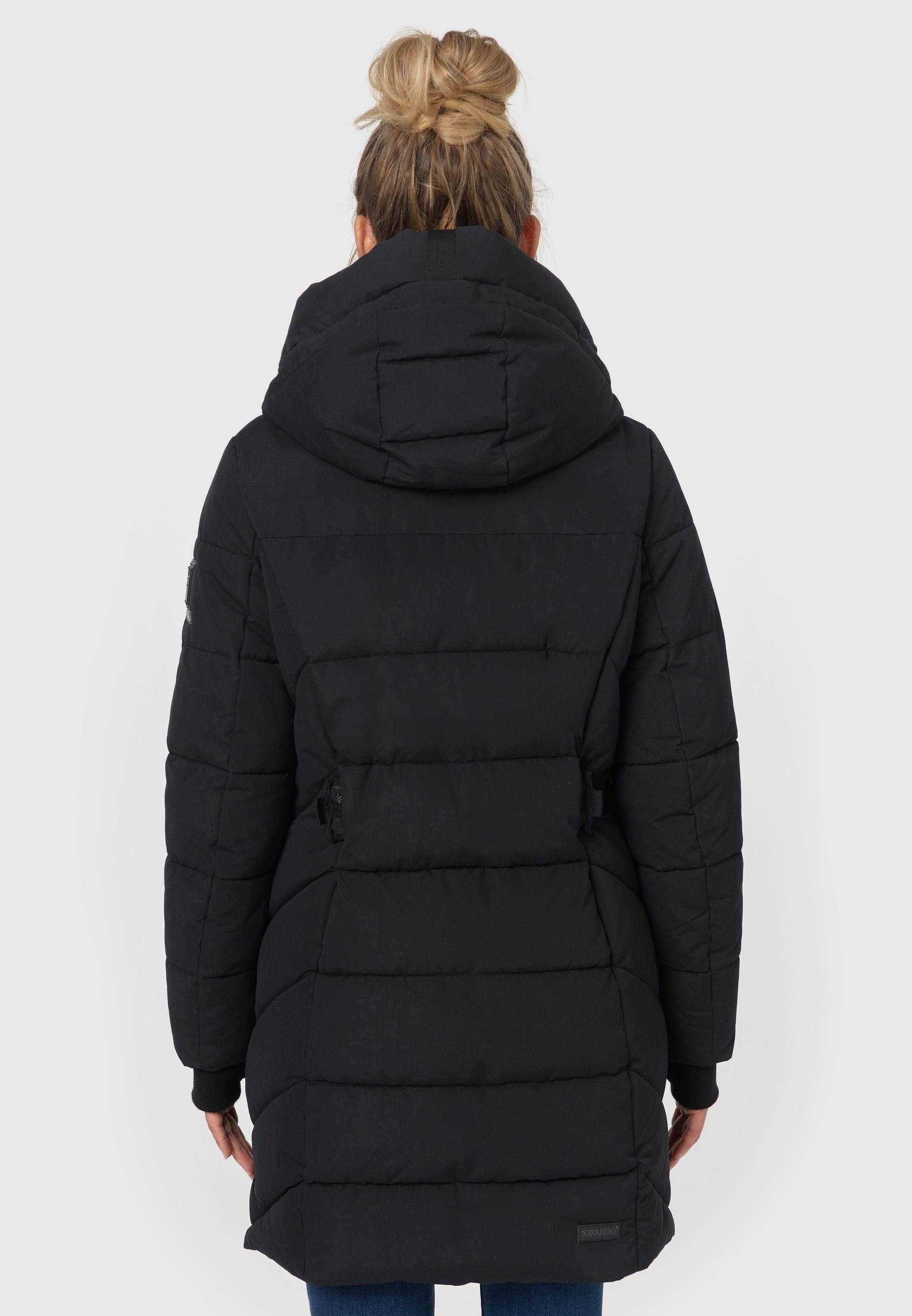 Navahoo Steppmantel Knutschilein Stylischer Damenmantel mit abnehmbarem Fleece-Kragen