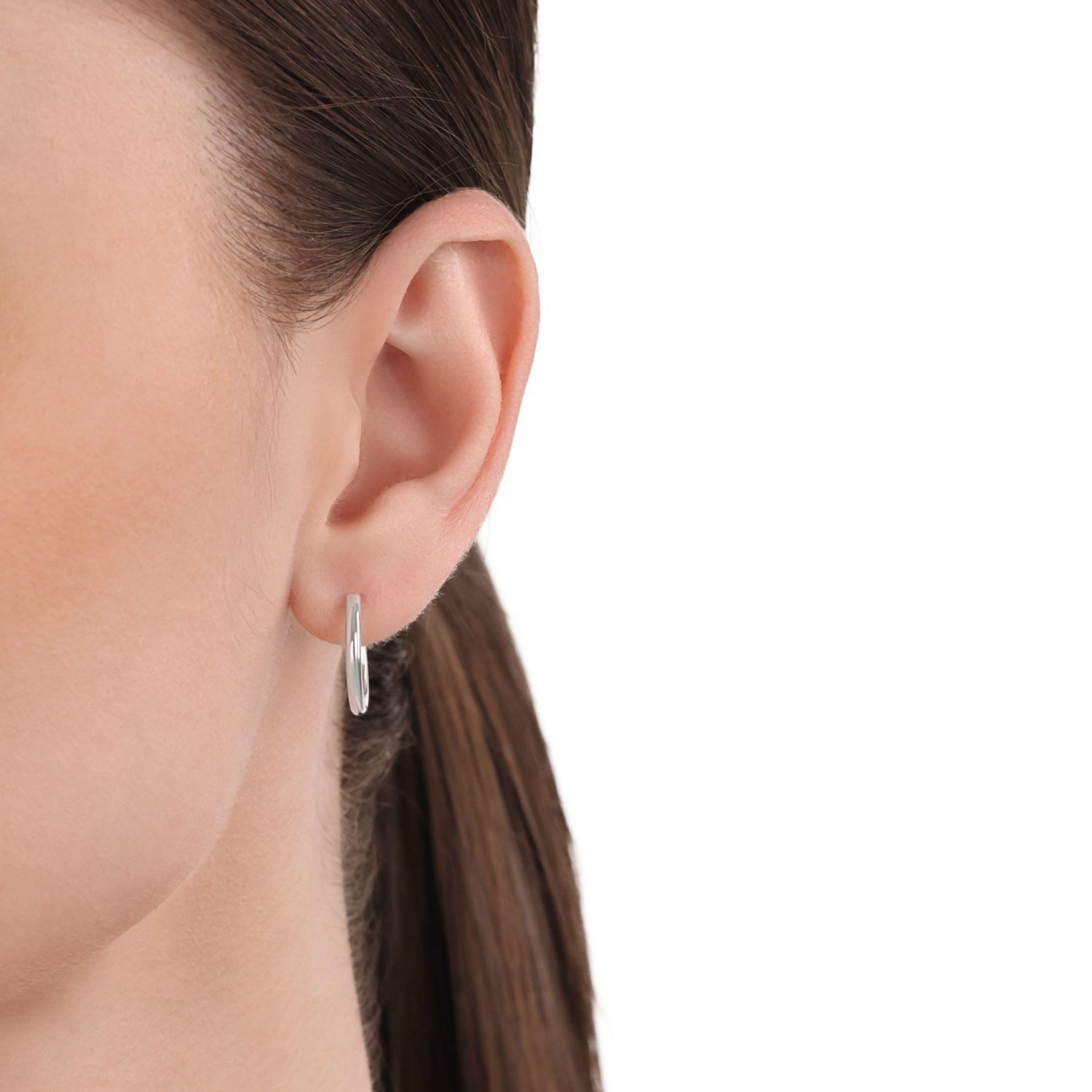 Amor Paar Creolen Amor Creolen für Damen, 925 Sterling Silber (Creole, 2-tlg)