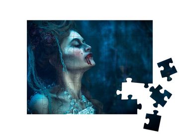 puzzleYOU Puzzle Blutrünstiger weiblicher Vampir, 48 Puzzleteile, puzzleYOU-Kollektionen Vampire