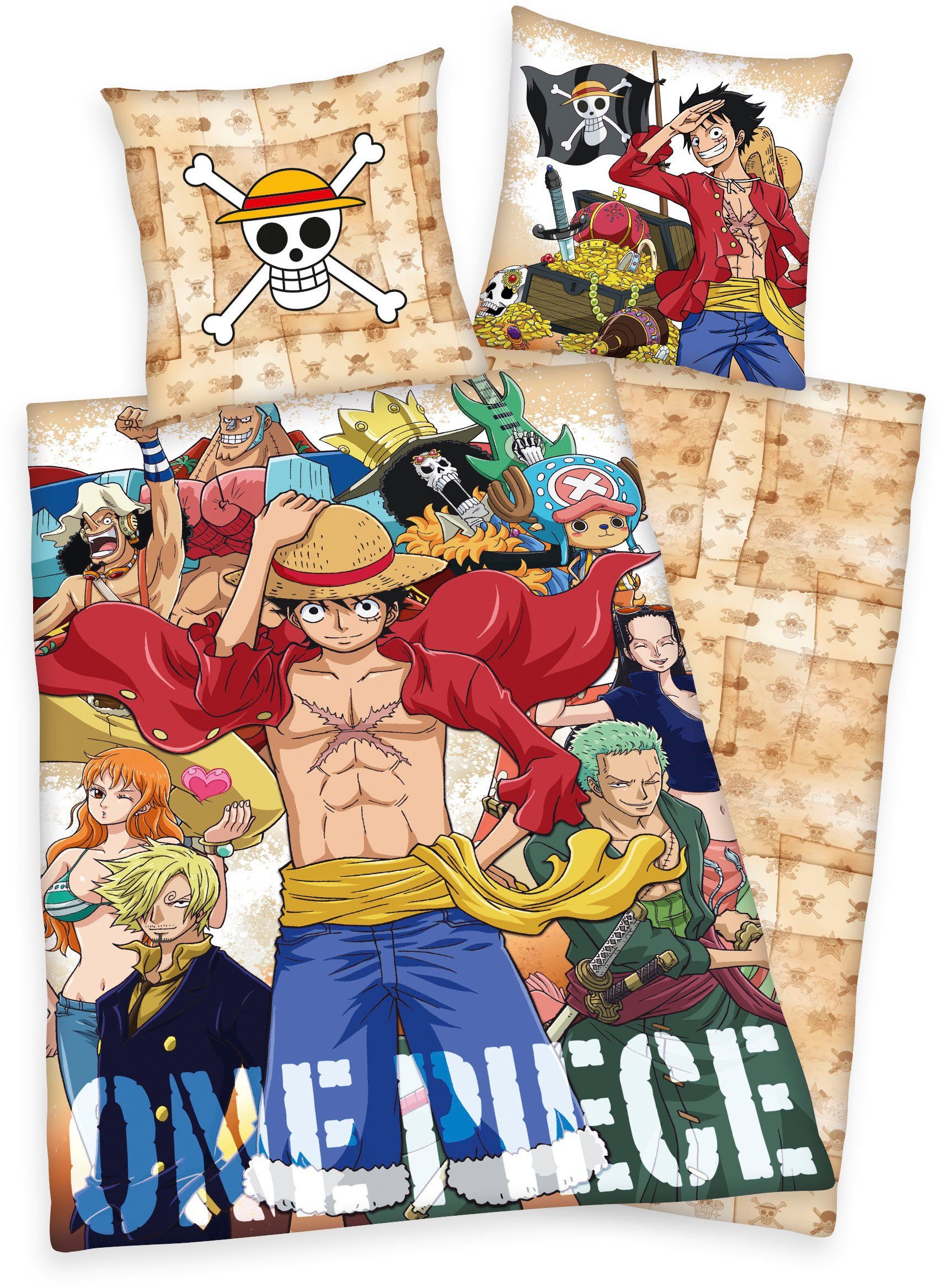 Wendebettwäsche »One Piece«, mit tollem One Piece-Motiv online kaufen | OTTO