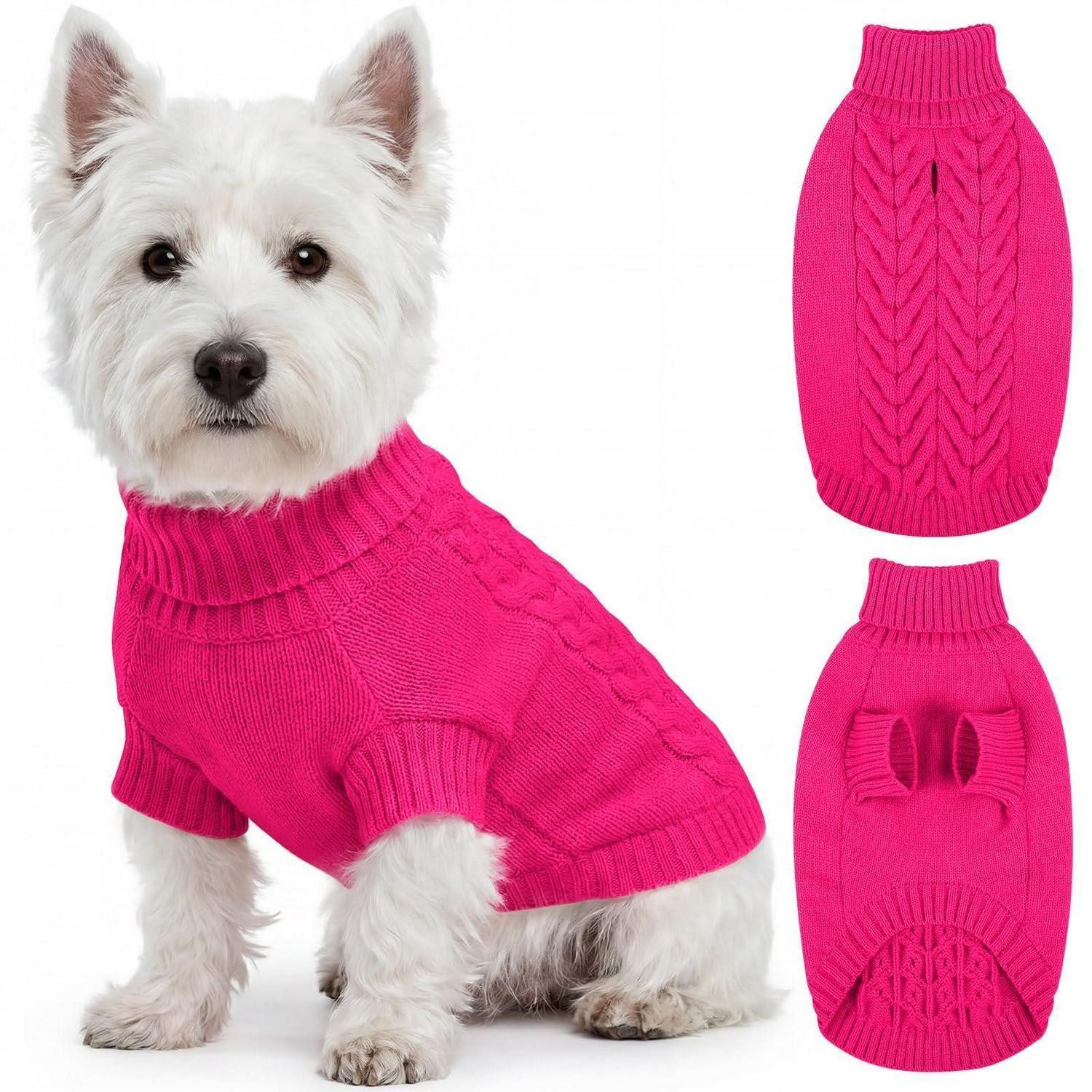 LuxusKollektion Hundepullover Hundepullover Rollkragen Fuchsia XS