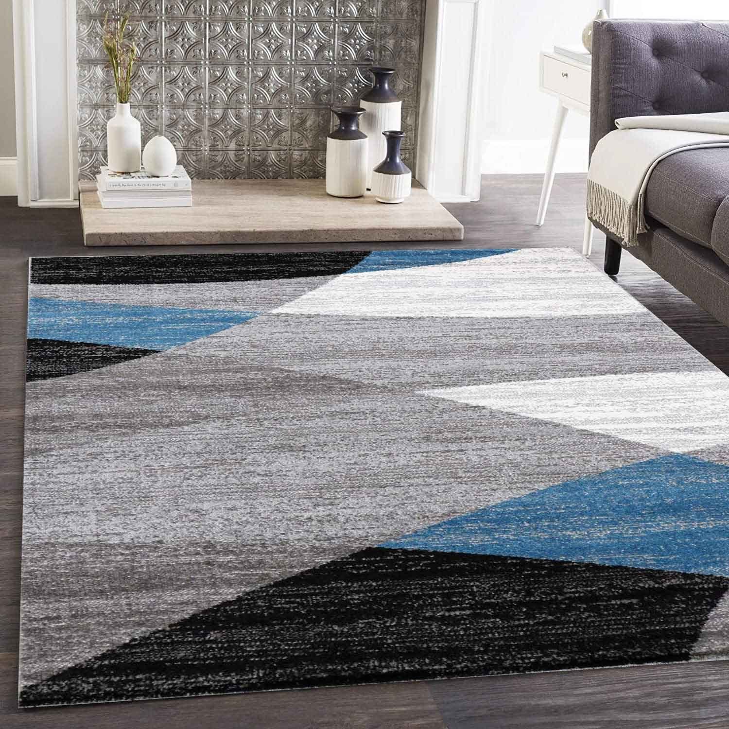 Vimoda Läufer Wohnzimmer Teppich Kurzflor geometrisches günstig online kaufen