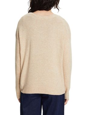 Esprit V-Ausschnitt-Pullover Wollmix-Pullover mit V-Ausschnitt