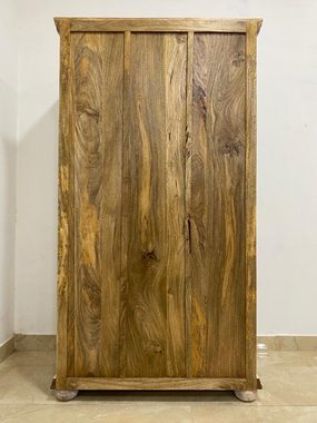 Oriental Galerie Mehrzweckschrank Weiß Gold Schrank Vanita Indien 180 cm