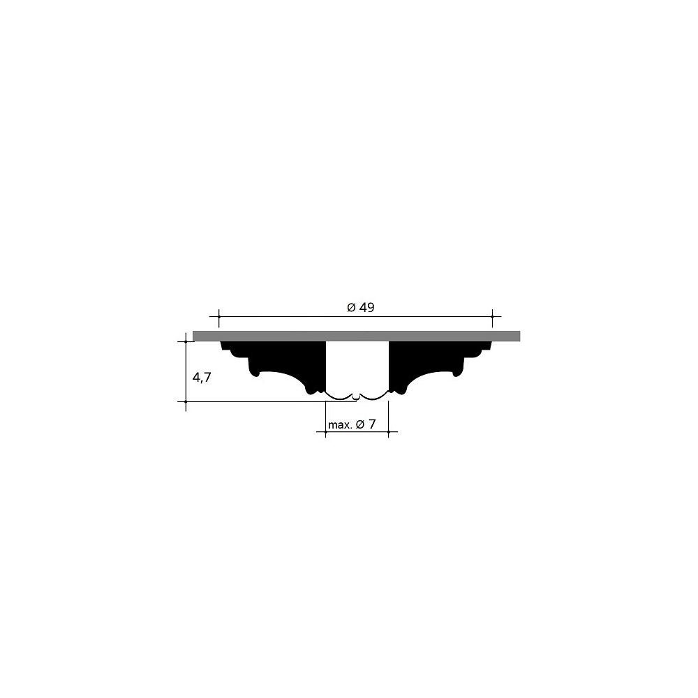 Orac Decor Decken-Rosette R18 (Rosette, / weiß, Stil: Deckenrosette, cm), Medallion, Barock Stuckrosette, Rokoko St., vorgrundiert, 49 1 Durchmesser Deckenelement, Zierelement
