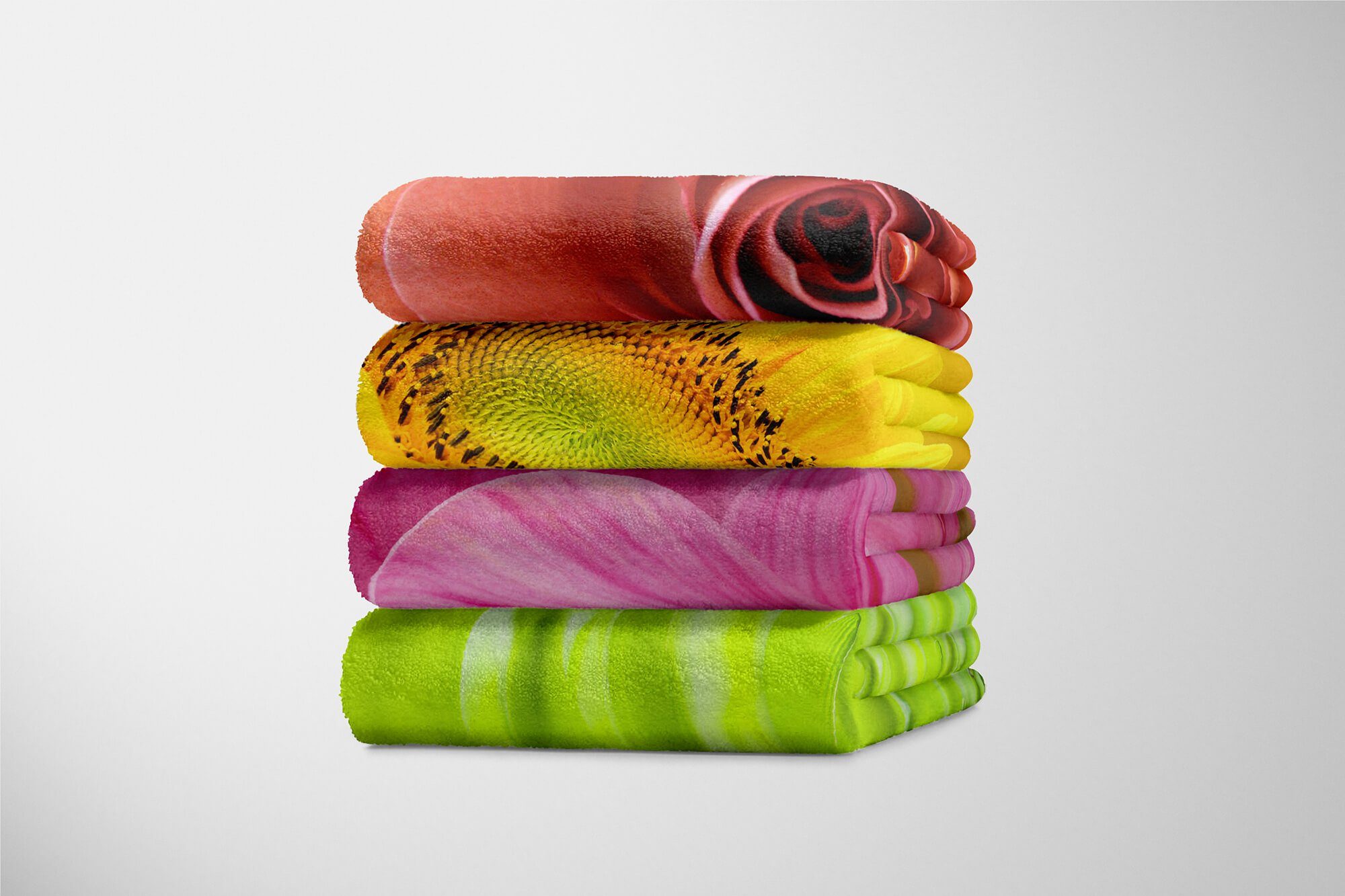 Handtuch Saunatuch (1-St), Makro, Strandhandtuch Handtuch Baumwolle-Polyester-Mix mit Art Sinus Handtücher Fotomotiv Blüte Kuscheldecke schöne