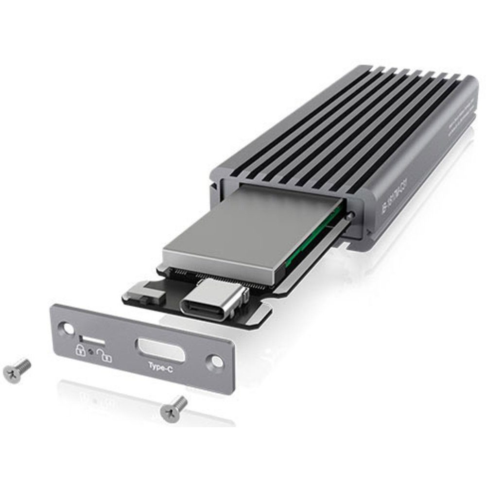 ICY BOX Festplatten-Gehäuse M.2 NVMe SSD Gehäuse mit Schreibschutz IB-1817M-C31 USB 60509, Schreibschutzschalter – Bild 2 von 5