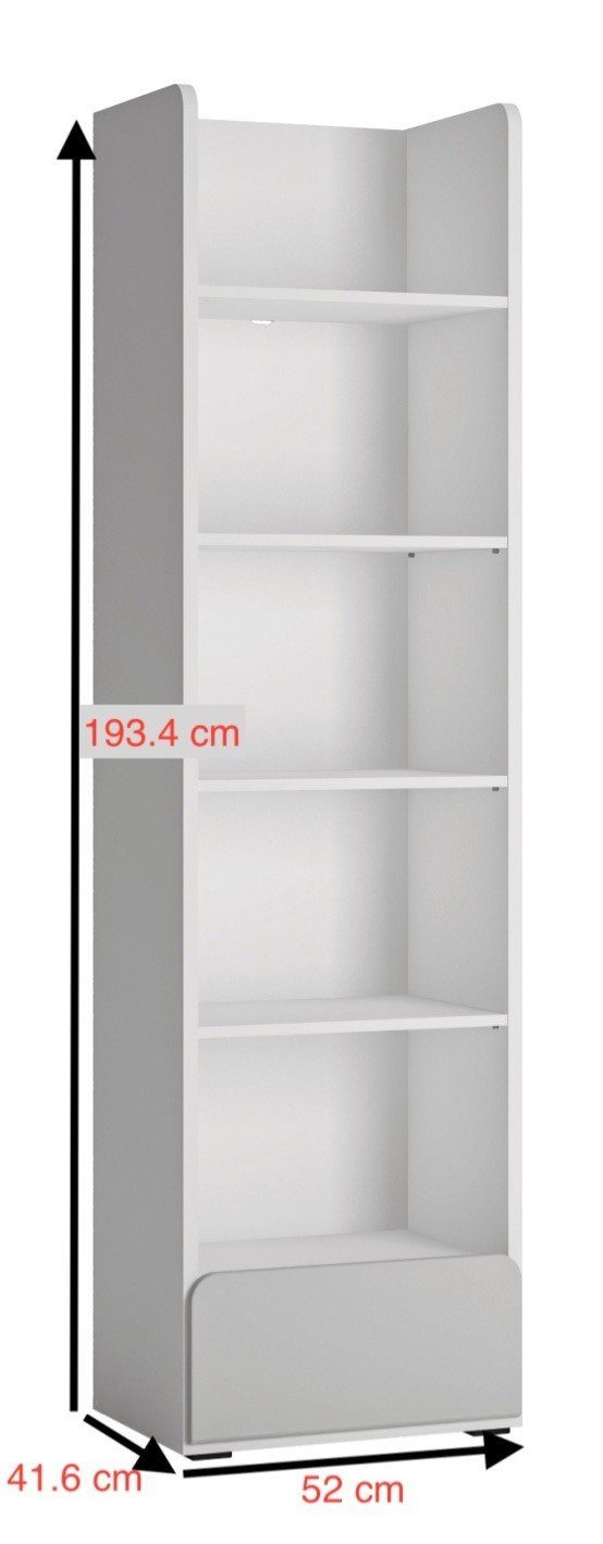 Schublade, Schrank, Stauraum, Bücherregal, Design, Highboard, Modern mit viel stehend Albina, Stylefy mit Bücherregal