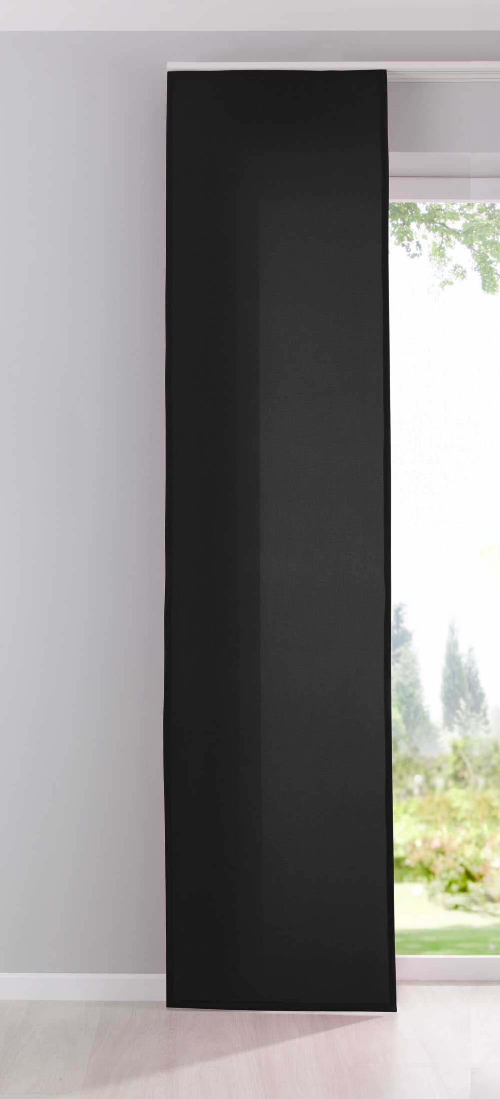 Gardinenbox Schiebegardine (1 St), Klettband, blickdicht, Polyester, Cationic blickdicht Leinen Optik »Palermo« 204411