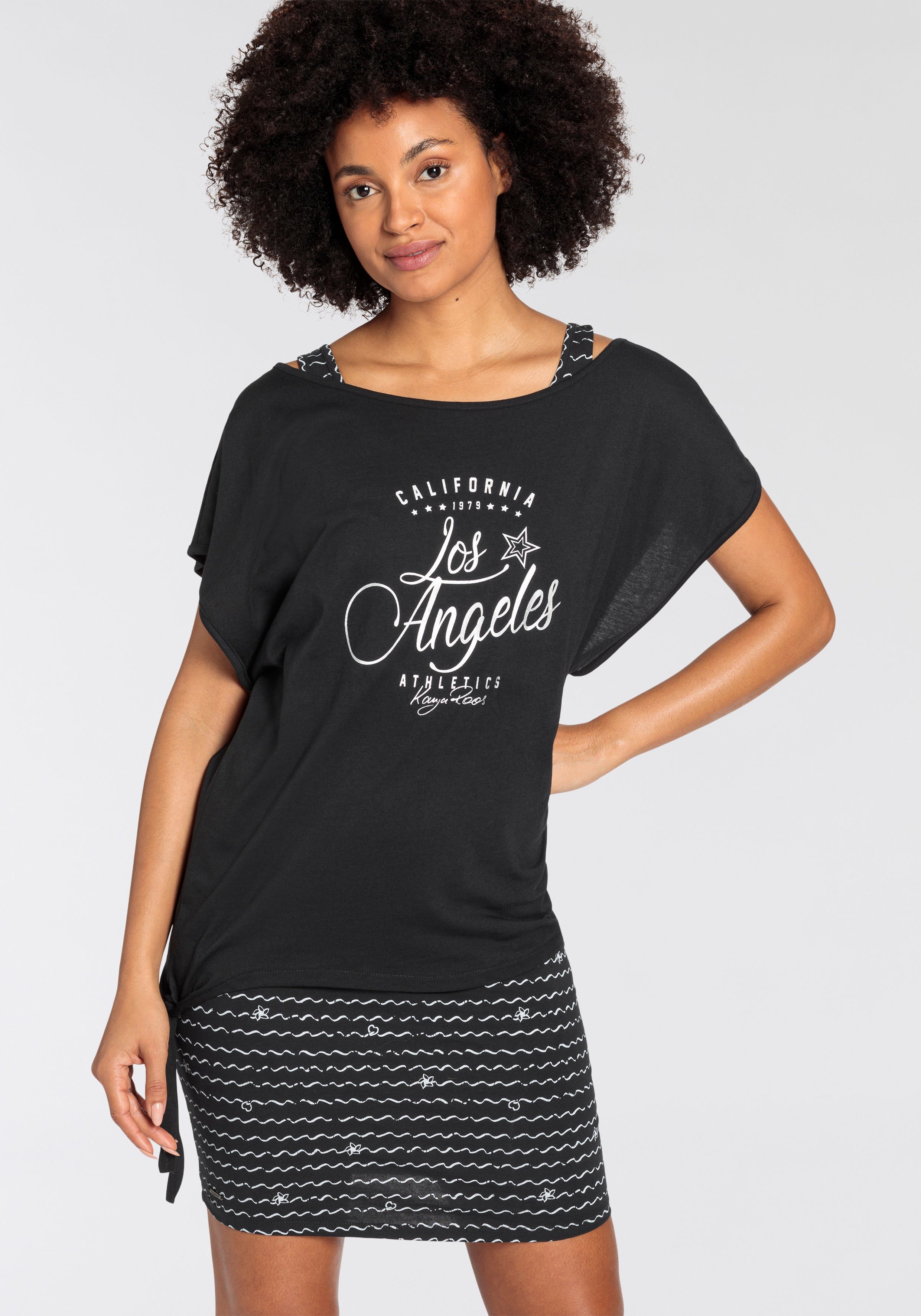KangaROOS Jerseykleid (2-tlg) bedrucktes Design, aus günstig online kaufen