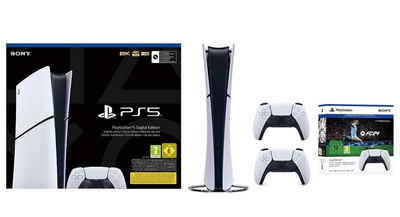 Playstation 5 Digital Edition (Slim) inkl. 2. Controller (weiß) + FC24 Bundle (2)