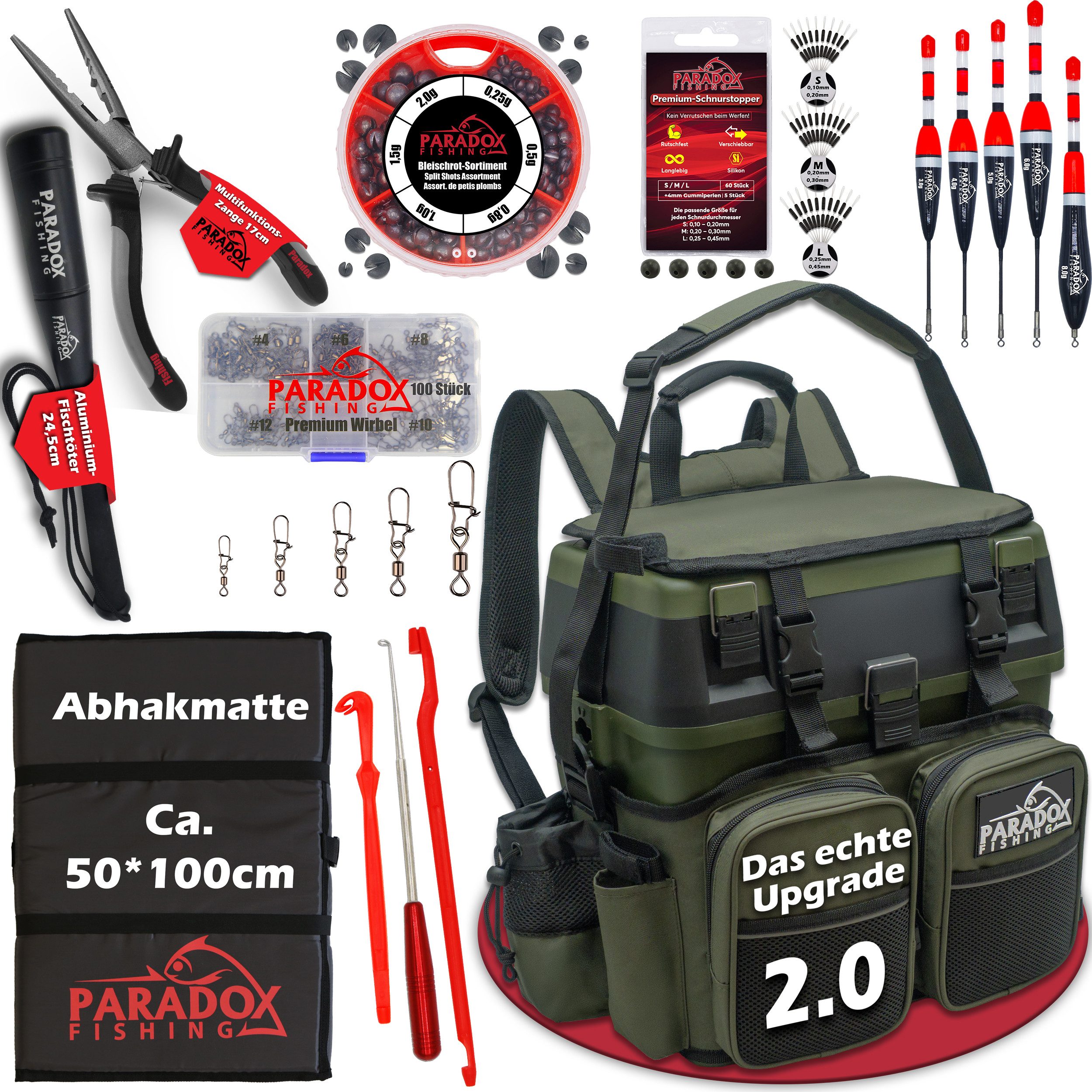 Paradox Fishing Angelrucksack Multifunktions-Sitzkiepe mit 4 Boxen im Decke günstig online kaufen