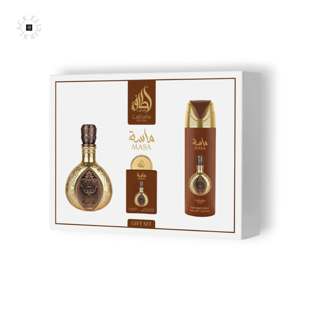 Lattafa Duft-Set Lattafa Pride Masa Giftset 100ml edp + 20ml edp + spray 200ml