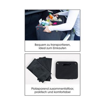 EASYmaxx Faltbox Kofferraumbox - Einkaufstasche - 60x35x29 cm, Kofferraum Faltbox