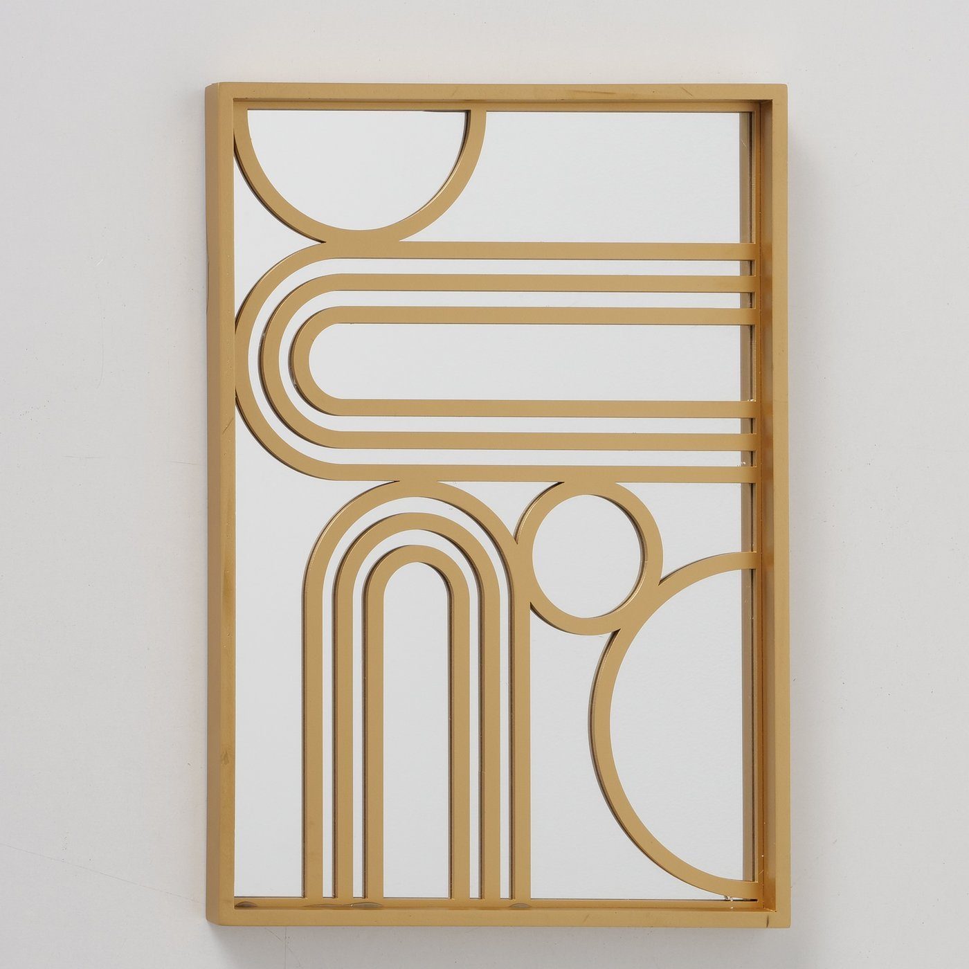 BOLTZE Wandspiegel "Ilija" aus Holz/Glas in gold H40cm, Spiegel