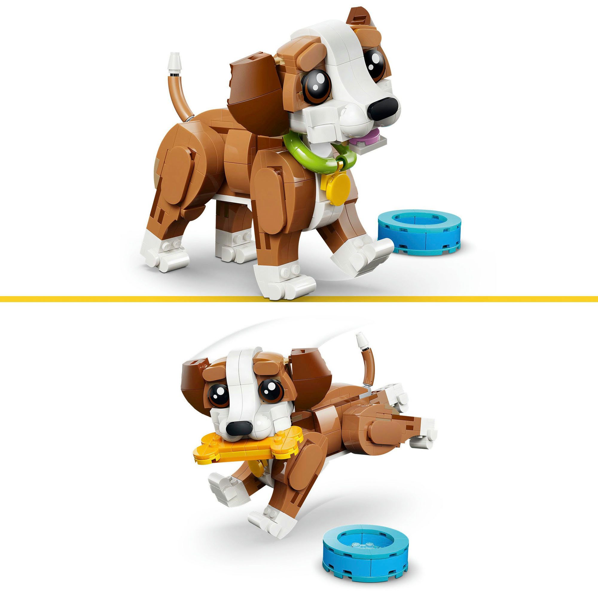 LEGO® Niedliche Tiere: Verspielter Welpe (31382), LEGO Creator Konstruktionsspielsteine, (336 St), Made in Europe – Bild 4 von 5