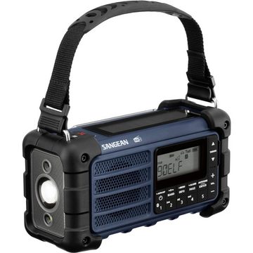 Sangean DAB+ Ocean Blue DAB+/FM-RDS/Bluetooth Dig.Tuning Radio (Solarpanel, spritzwassergeschützt, staubdicht, Taschenlampe)
