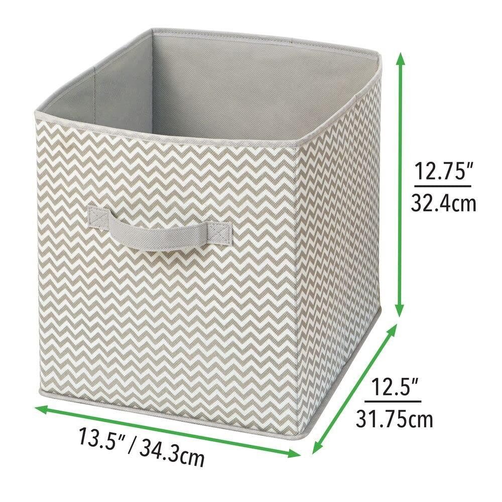 mDesign Aufbewahrungssystem Stoffkiste mit Griffen Aufbewahrungsbox Stauraum Organizer mDesign T