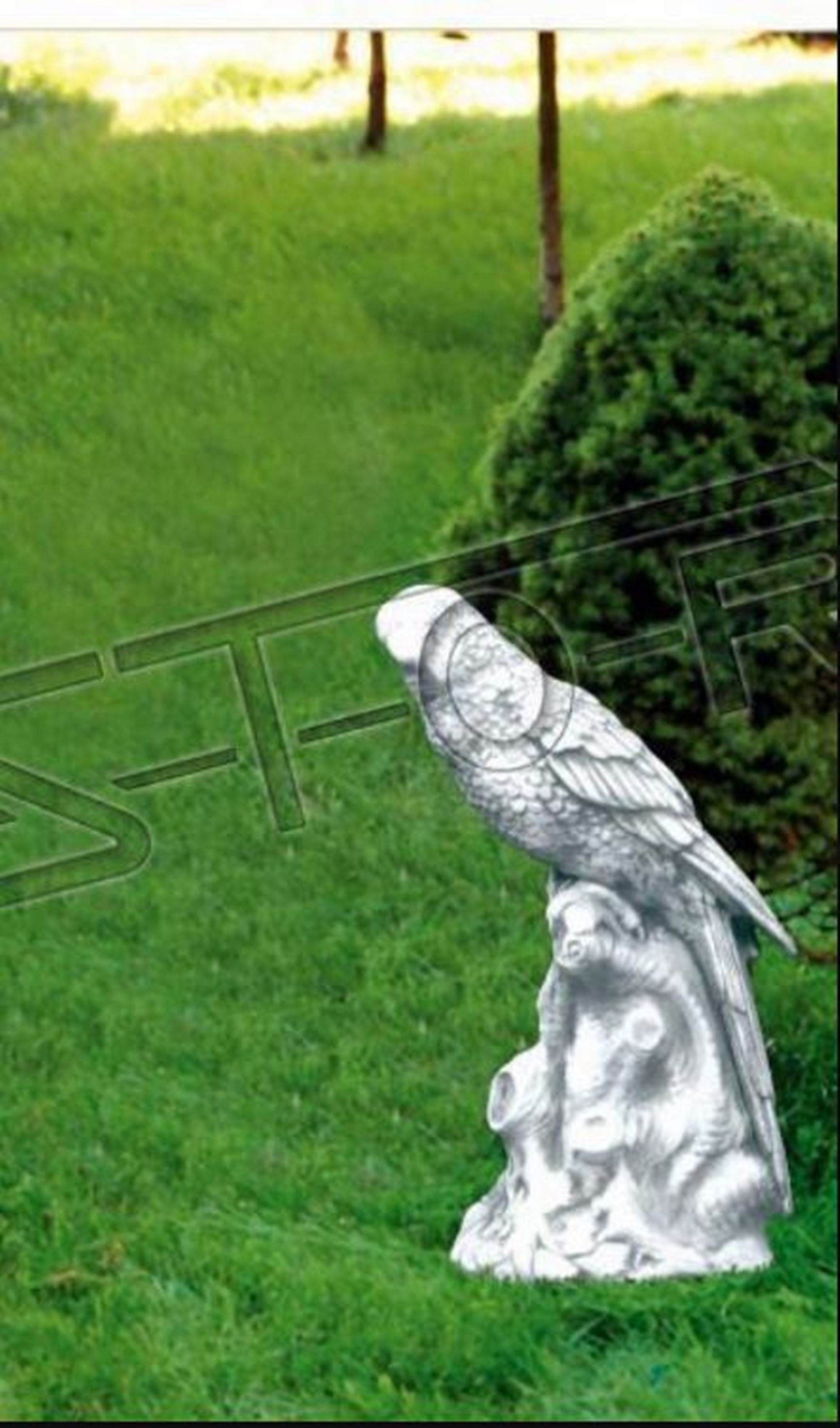 JVmoebel Skulptur Garten Dekoration Papagei Terrasse Stein Figuren Figur Statue Skulptur S103025