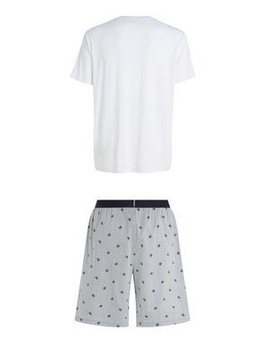 Tommy Hilfiger Underwear Pyjama SS TEE WOVEN SET PRINT (Set, 2 tlg) mit Logo-Muster