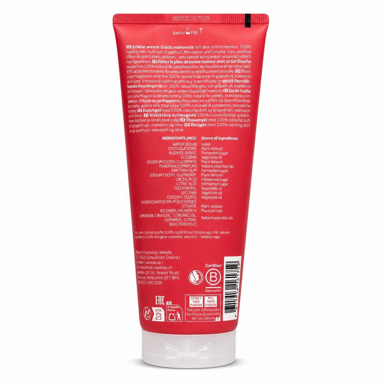 WELEDA Duschgel WELEDA Happiness Shower Gel Grapefruit 200ml