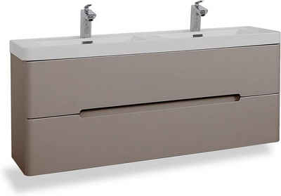 Goom Doppelwaschtisch »WERA« (Waschbecken inkl. Unterschrank in 120cm Breite und zwei unterschiedlichen Farben erhältlich), spezielle Beschichtung des Waschbeckens, Soft-Closing-Schließsystem