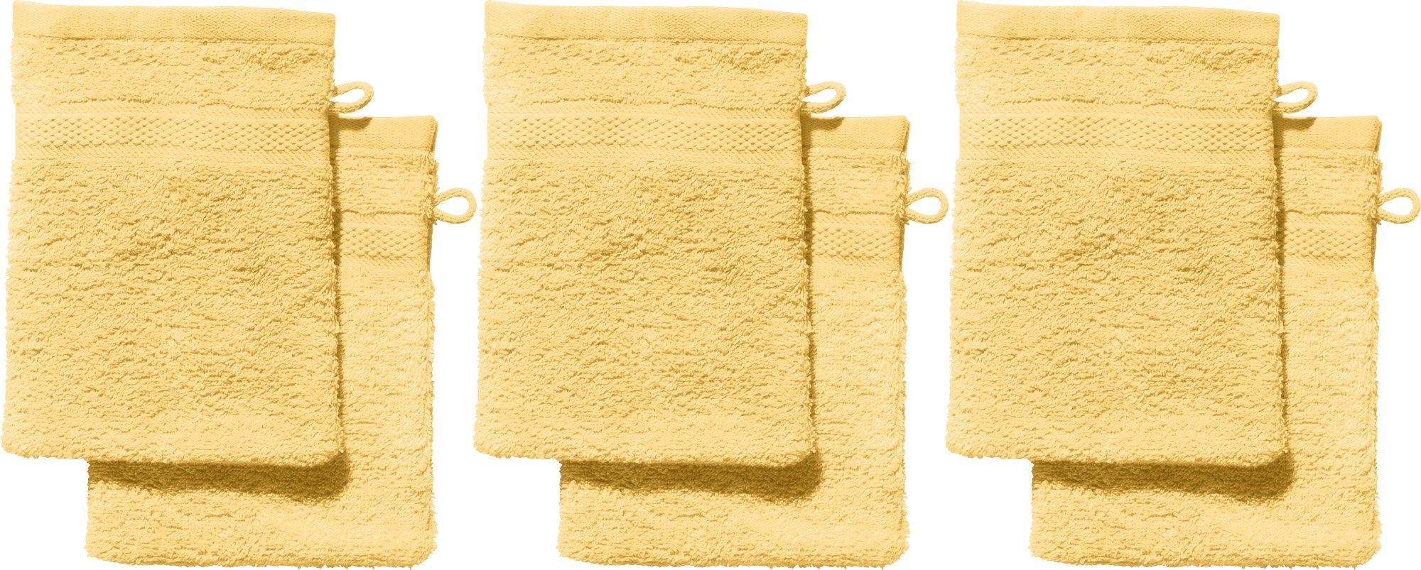 REDBEST Waschhandschuh Waschhandschuh "Chicago" 6er-Pack, Frottier, Walk-Frottier Uni