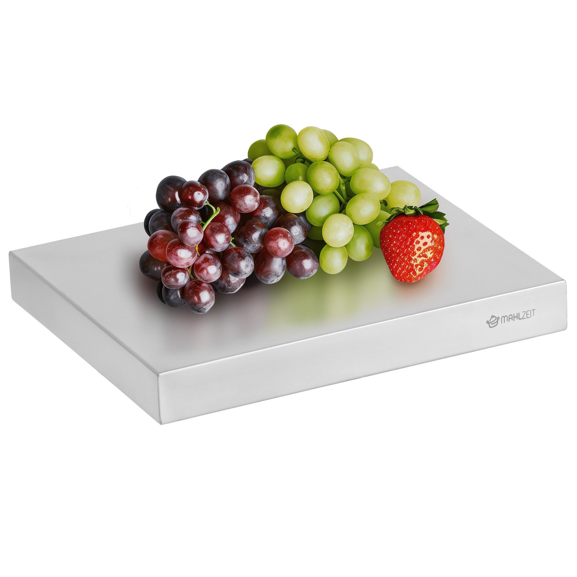 Mahlzeit Servierplatte Kühlplatte Servierplatte, 32,5 x 26,5 x 4,5 cm, Serviertablett, Edelstahl